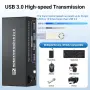 8K/60Hz 4K/120Hz USB 3.0 HDMI KVM превключвател за три монитора и два компютъра, снимка 4
