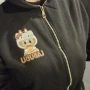 Унисекс Дамски Мъжки нов аниме суичър в черно с качулка Лабубу Black Anime Hoodie Labubu, снимка 3