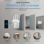 WiFi Extender Booster – усилвател на WiFi сигнал с 4 антени, Ethernet порт и обхват до 465 m², снимка 2