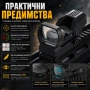 Тактически бързомер прицел с 4 фигури мерник бързомерец за въздушна пушка пистолет лов еърсофт, снимка 3