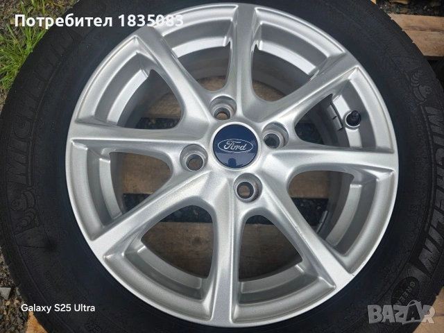 Лети джанти 15ки 4х108 Ford + летни гуми 195/60/15, снимка 5 - Гуми и джанти - 54830098