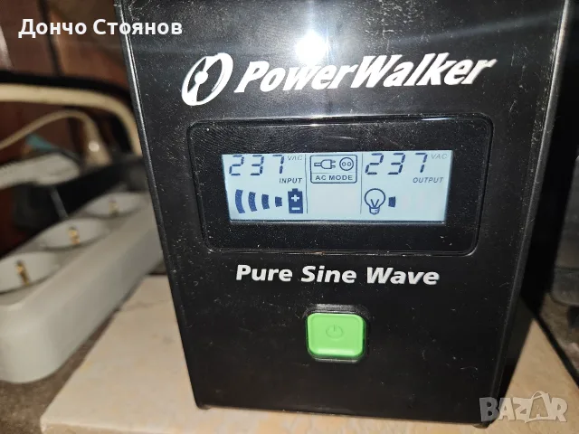 UPS PowerWalker чиста синусоида 800VA 480W, снимка 3 - UPS захранвания - 55649623