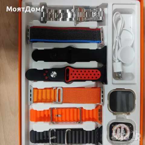 Смарт часовник 2023 New smart watch S100 ultra 7 in 1 strap HD Heart rate exercise fitness tracker , снимка 3 - Смарт часовници - 55513593