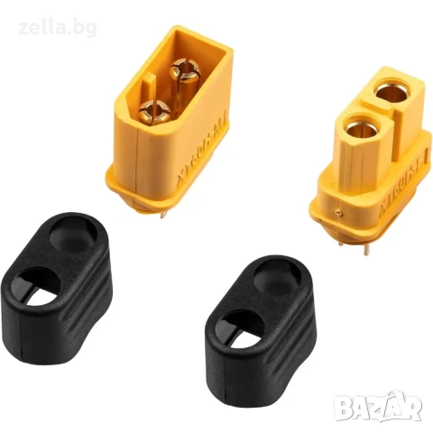 Комплект конектори XT60H (5 чифта мъжки + женски) 60A, позлатена мед – за LiPo, LiFePO₄ Li-Ion 10467, снимка 4 - Друга електроника - 54703761