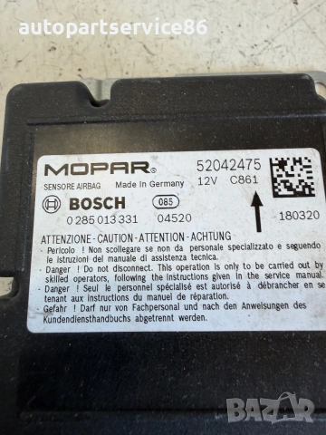 Централа Компютър за Айрбаг Airbag за Jeep Renegade –№ 0285013331 OEM 52042475, снимка 3 - Части - 55156680