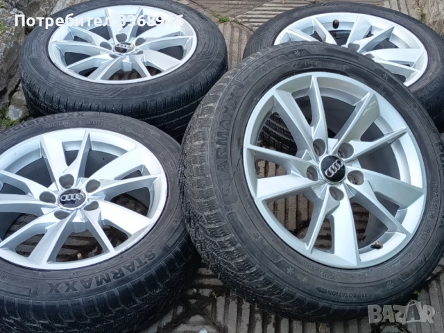 Комплект джанти Audi с гуми 16" 5х112 , снимка 2 - Гуми и джанти - 54795679