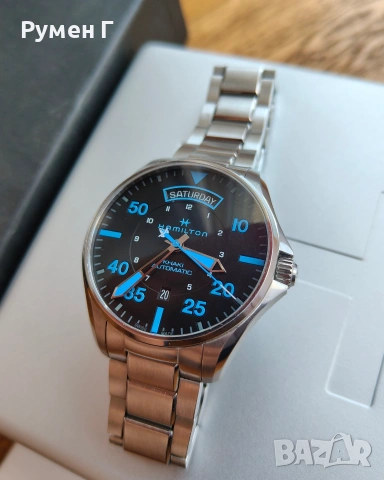 Като нов фул сет Hamilton Khaki Aviation Day Date Air Zermatt Special Edition