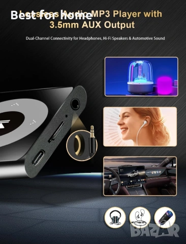 64GB MP3 плейър с Bluetooth 2.4" екран Hi-Fi звук без загуби Bluetooth MP3 плейър, снимка 7 - Друга електроника - 54352228