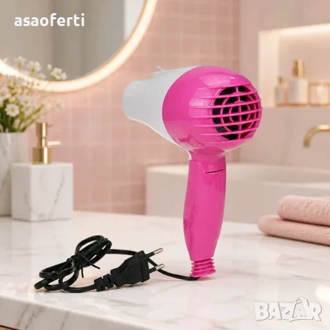 Компактен сгъваем сешоар за коса NEEDNOVA NV-1290, 1000W, снимка 2 - Сешоари - 55422839
