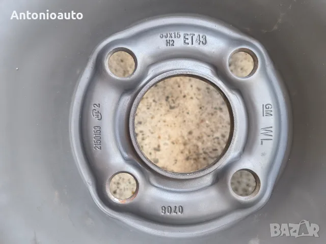 4х100 - 15 цола Опел 4x100 Opel 4 x 100 Оригинални метални джанти, снимка 5 - Гуми и джанти - 55662244