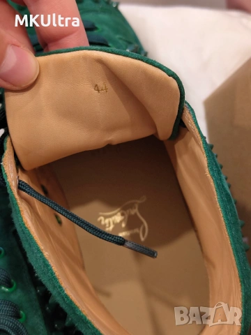 Christian Louboutin Spikes High Green - Размер 44 Мъжки, снимка 5 - Официални обувки - 54493197