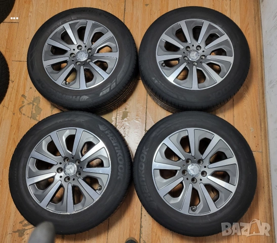 Джанти 17" 5х112 ОЕ Mercedes летни гуми 225/60/17 Hankook, снимка 2 - Гуми и джанти - 54045387