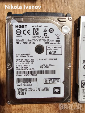 Лот от 9 бр. дефектни хард дискове (HDD/SSD) – за части/любители/хоби | Seagate, Samsung, WD, HGST, снимка 13 - Твърди дискове - 54016700