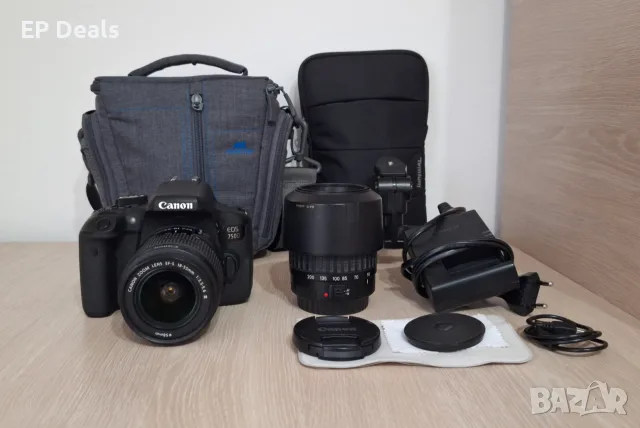 Canon EOS 750D - Комплект за фотография, снимка 2 - Фотоапарати - 55660654
