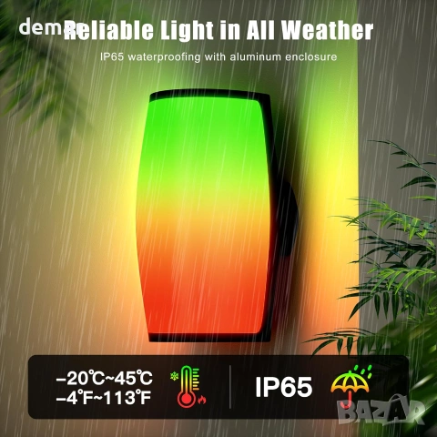 Смарт външни LED аплици/стенни лампи за монтаж (RGB, Wi‑Fi + дистанционно) Govee, снимка 6 - Външни лампи - 55219347