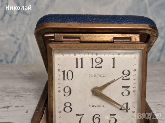 Стар Настолен Механичен Туристически Будилник Europa, снимка 3 - Антикварни и старинни предмети - 54753008