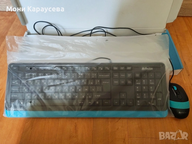 Комплект клавиатура и мишка A4TECH Fstyler F1010 с USB кабел, снимка 6 - Клавиатури и мишки - 54398647