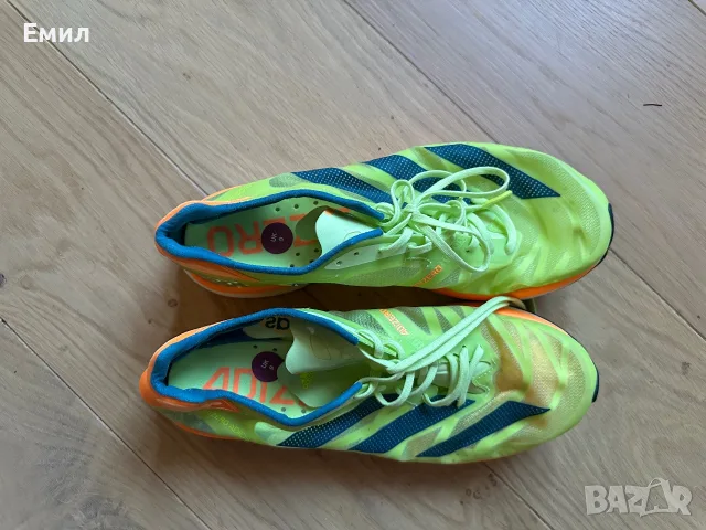 ЧИСТО НОВИ adidas Adizero Adios Pro 2 (Карбон) | Номер 43⅓ (UK 9), снимка 2 - Спортни обувки - 55670442
