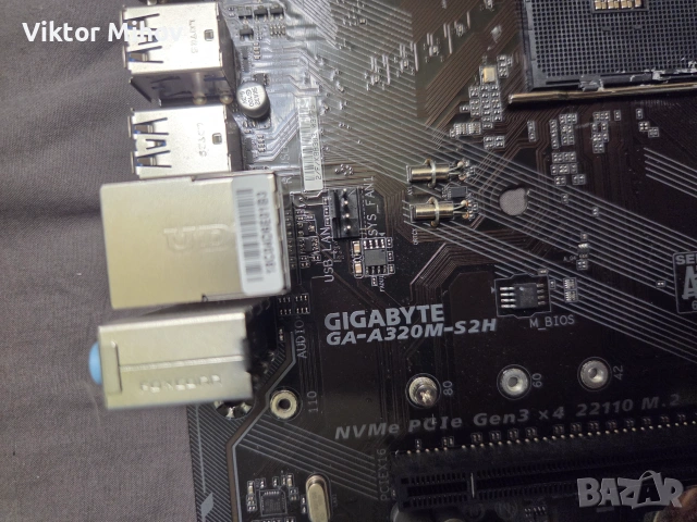 Gigabyte GA-A320M-S2H, снимка 3 - Дънни платки - 55239723
