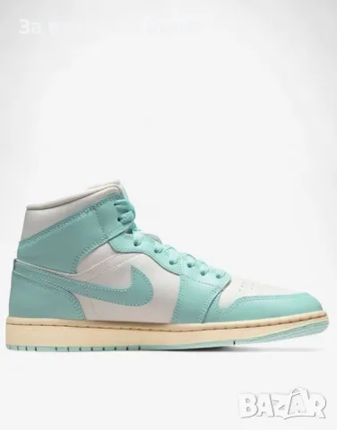 NIKE Air Jordan 1 Mid Shoes White/Blue Дамски Маратонки👟Дамски Спортни Обувки Код P2855, снимка 4 - Маратонки - 55331101