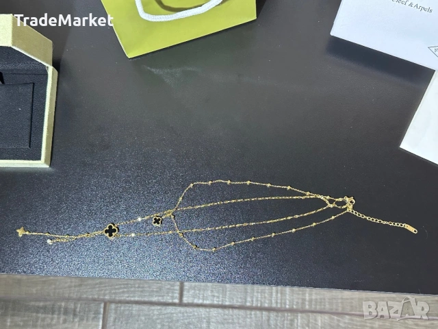 Чисто Ново Дамско Колие Van Cleef & Arpels Alhambra с пълна опаковка, снимка 9 - Колиета, медальони, синджири - 54381713