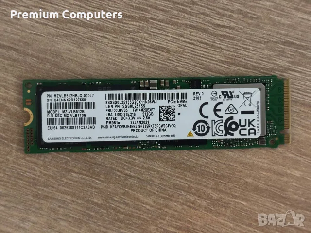ССД/SSD Kioxia BG4 256GB M.2 NVMe PCIe - 95%