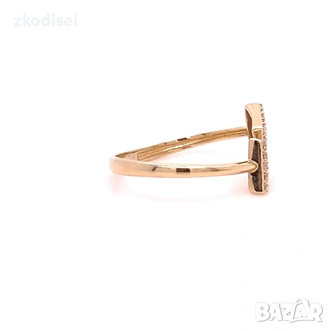 Златен дамски пръстен 1,50гр. размер:57 14кр. проба:585 модел:37716-5, снимка 3 - Пръстени - 54111298