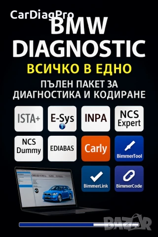 Диагностика BMW – ISTA + INPA + E-SYS + Carly + BimmerCode+BimmerTool, снимка 2 - Аксесоари и консумативи - 54359895