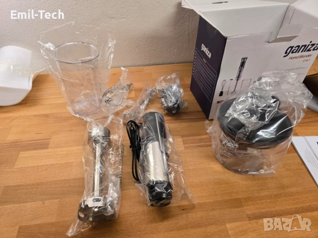 Пасатор Ganiza 5 в 1, 1200W, 16 скорости + Turbo, с подарък силиконови форми, снимка 9 - Чопъри и пасатори - 54751555