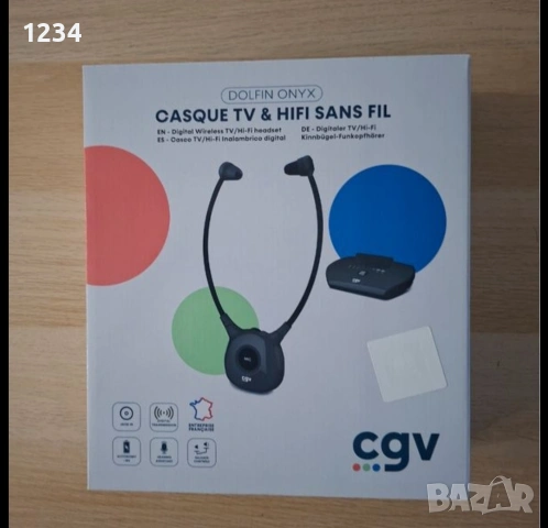 CGV Dolfin Onyx безжични слушалки за TV & Hi-Fi – чисто нови