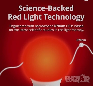 Хит продукт! LED крушка за осветление с 670nm червена светлина, Терапия за очите и за добър сън, снимка 2 - Лед осветление - 54991915