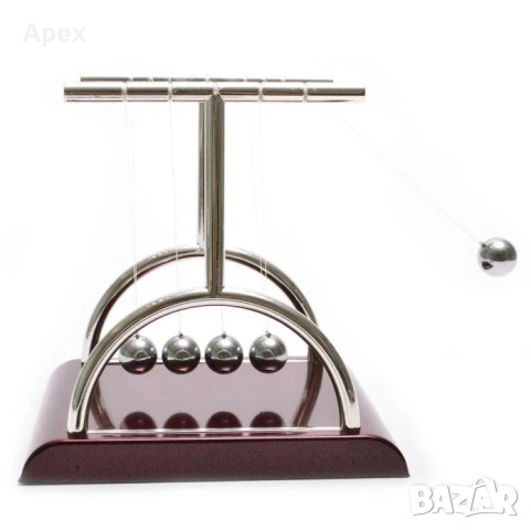 Люлка Махало на Нютон.Антистрес Играчка за Бюро.Метални Топчета.Перпетуум Мобиле.Люлката на Newton, снимка 5 - Декорация за дома - 54010643