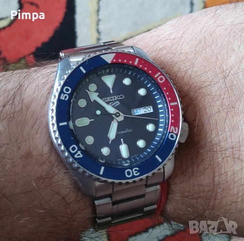Seiko 5 sport pepsi automatic 4r36-07g0 часовник 