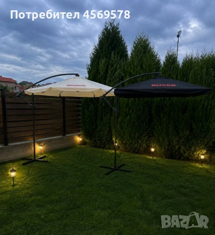 ⛱️Градински чадър Boxer BX-3295 – Черен, водоотблъскващ, стабилен и устойчив!⛱️, снимка 4 - Други стоки за дома - 54915505