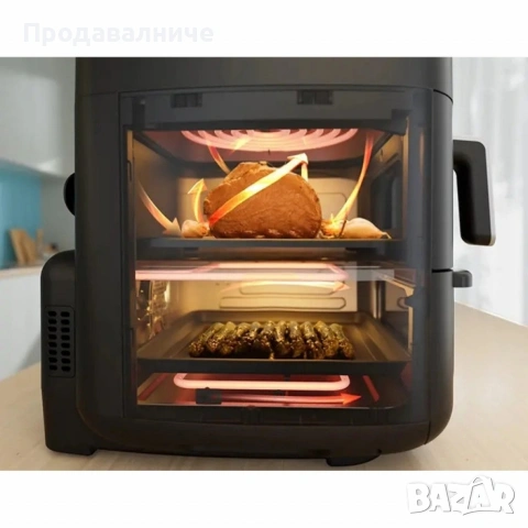 Еър Фрайър 2 в 1 - 11L - Midea MAD1100DADK - С две зони за готвене., снимка 2 - Фритюрници - 54239001