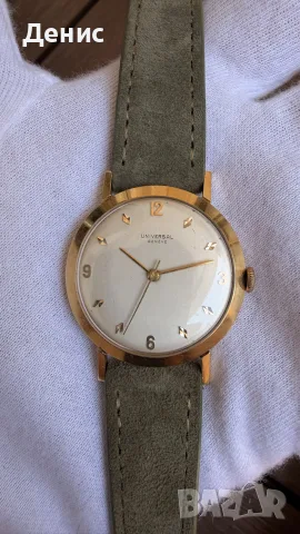 Universal Genève – 18K масивно злато – Vintage Swiss, снимка 3 - Мъжки - 55359893