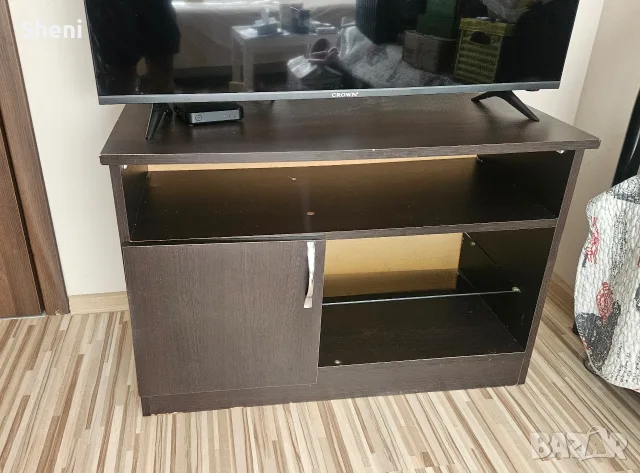 Практичен шкаф за телевизор (Венге),90х60х40 см 