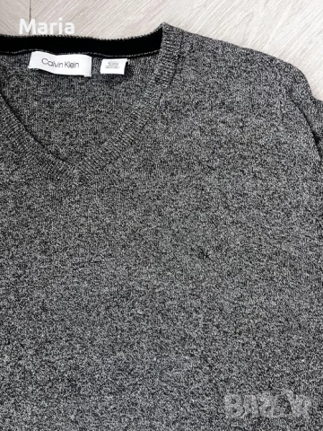 Мъжки пуловер Calvin Klein сив оригинал, снимка 3 - Блузи - 54545848