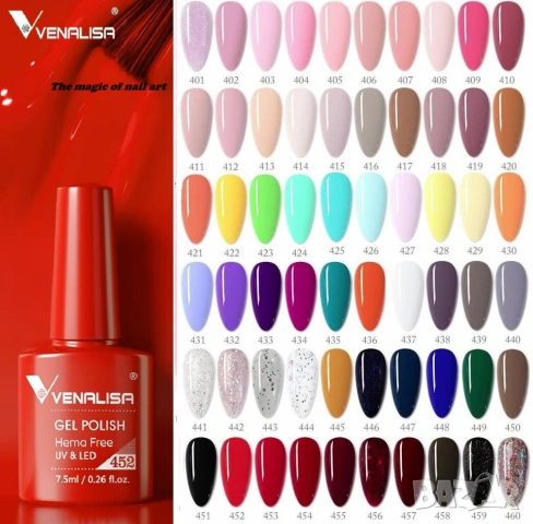 Venalisa VIP2 Нови 60 цвята гел лак серия ВИП 2, снимка 11 - Продукти за маникюр - 29457357