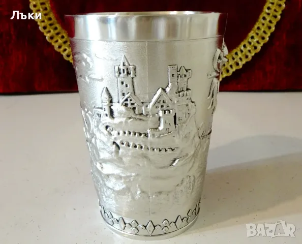 Калаена чаша,халба Рицар,Замък,хералдика, снимка 6 - Антикварни и старинни предмети - 55448659