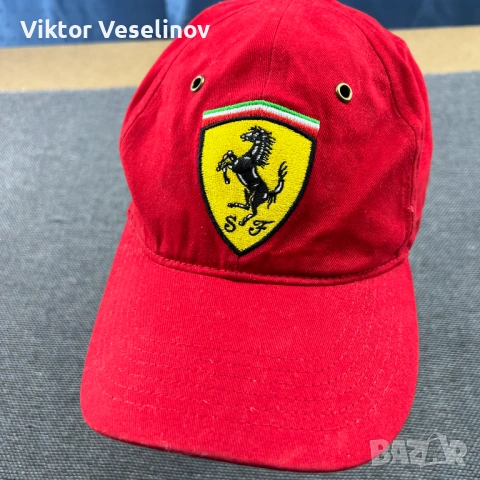 Vintage 90s Ferrari Cap Шапка с Козирка Ферари 90-те Ретро
