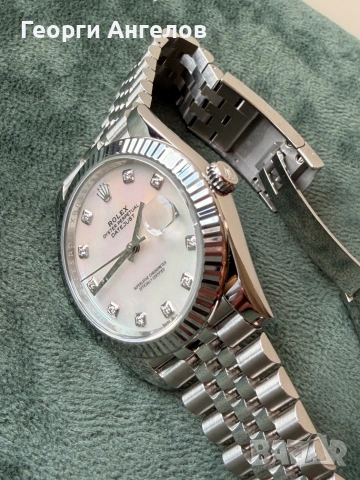 Rolex DateJust 41 126334 Jubilee Верижка с Диаманти и Перлен Циферблат, снимка 8 - Мъжки - 55062448