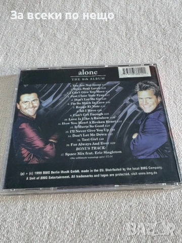 CD диск Modern Talking - alone , The 8th album, снимка 3 - CD дискове - 54387285