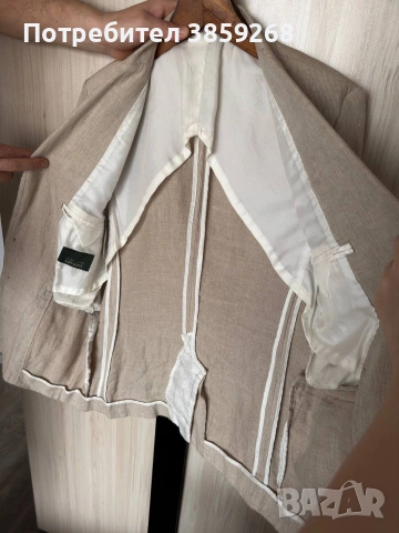 Оригинално мъжко ленено сако Zara Man, снимка 3 - Други - 54463903