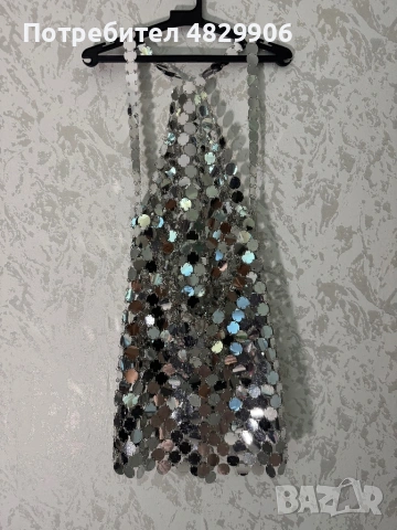 ✨ Mirror / metallic party dress ✨, снимка 2 - Рокли - 54577954