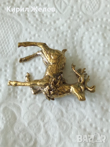 Бронзова фигурка на елен 44642, снимка 3 - Колекции - 54171140