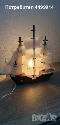 Нощна лампа кораб, снимка 3 - Антикварни и старинни предмети - 54326290