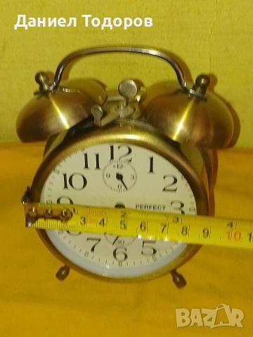 Стар Китайски часовник , будилник Perfect с 2 Камбани, снимка 7 - Антикварни и старинни предмети - 53987011