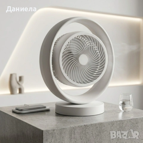Мощен безшумен вентилатор 35W с двойно въртене и модерен дизайн, снимка 2 - Вентилатори - 54695418