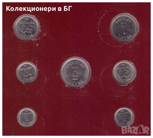 СЕТ СЕДЕМ МОНЕТИ ОТ БРАЗИЛИЯ⭐THE FRANKLIN MINT⭐, снимка 3 - Нумизматика и бонистика - 54658808